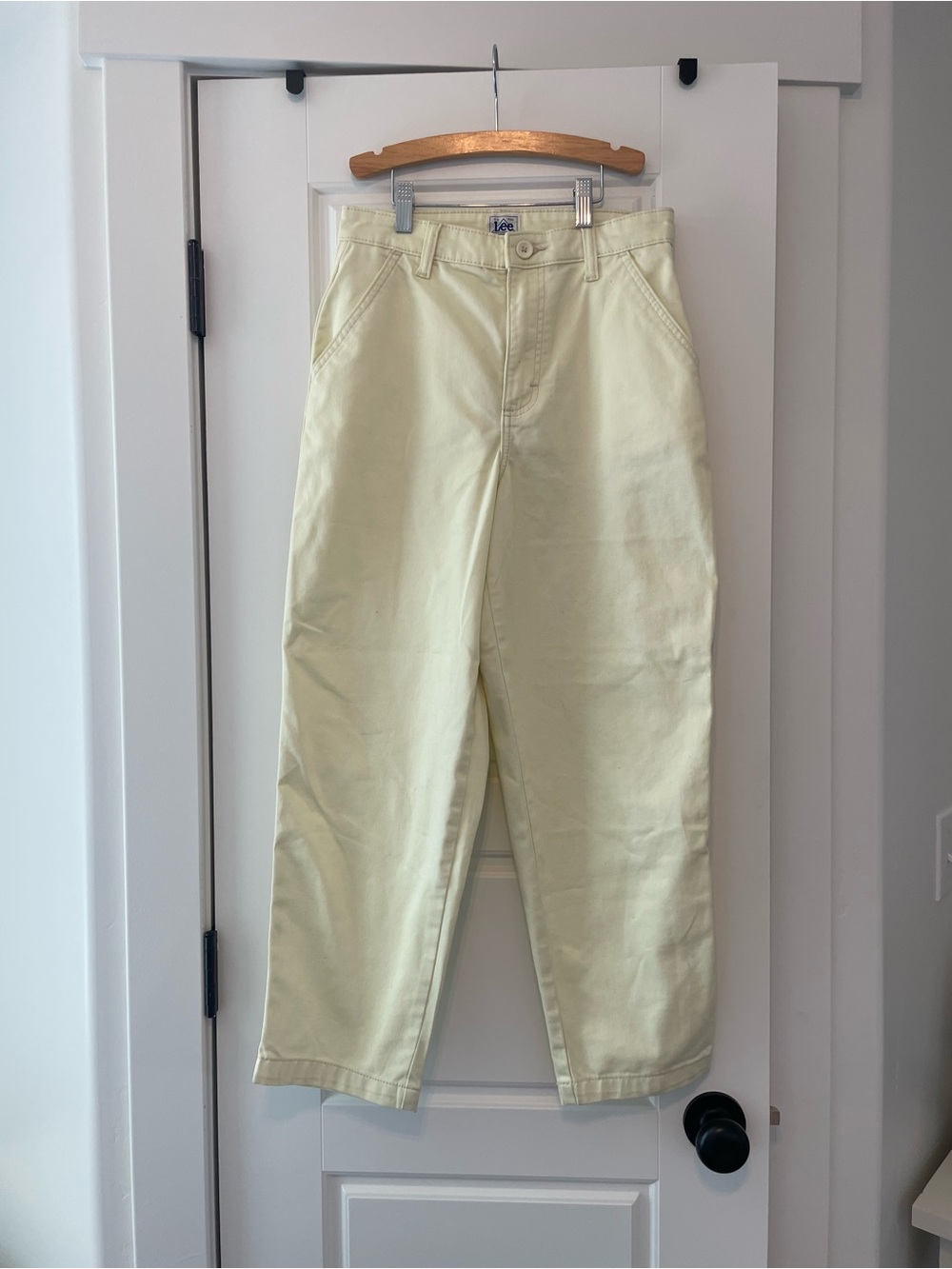 Lee Straight-Leg Pants in Pale Yellow